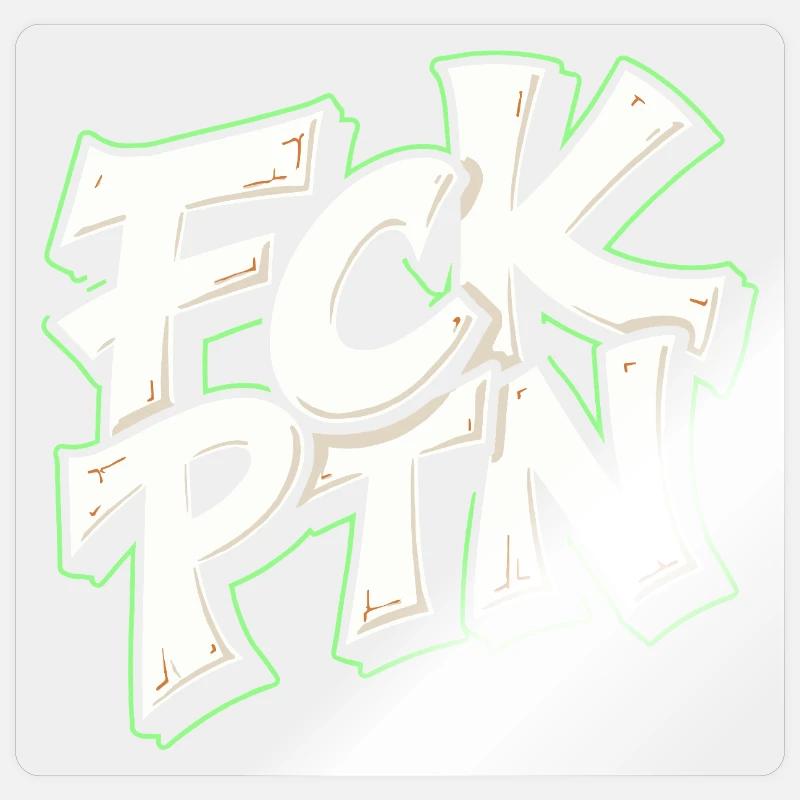 FCK PTN Anti Putin Statement - Sticker size S (10 x 10 cm) - transparent glossy