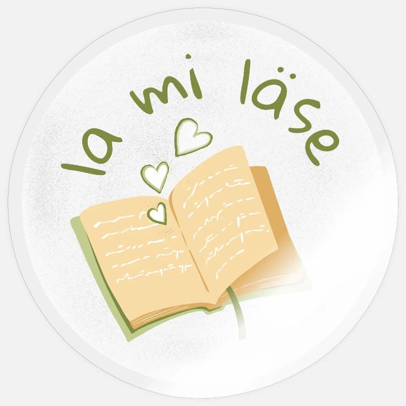 la mi läse - Sticker Größe S (10 x 10 cm) - Transparent glänzend
