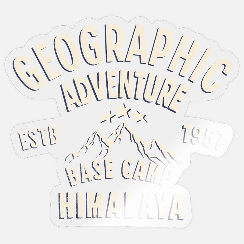 Himalayan Adventure Geography Patch - Sticker size S (10 x 10 cm) - transparent glossy
