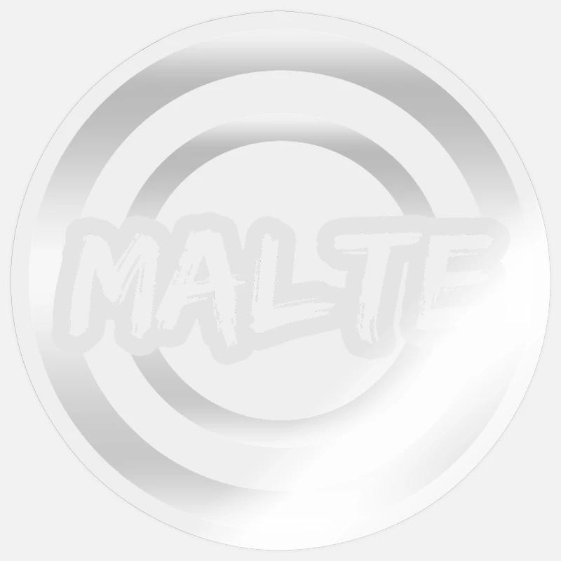 Gift Malte - Sticker size S (10 x 10 cm) - transparent glossy