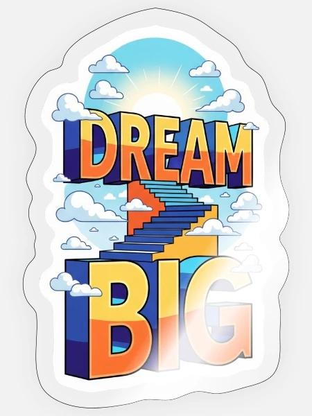 Traum große Treppe zum Himmel - Sticker Größe S (10 x 10 cm) - Transparent glänzend