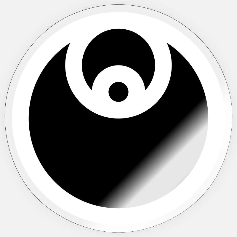 Circle Emblem Filled Sticker size S (10 x 10 cm)