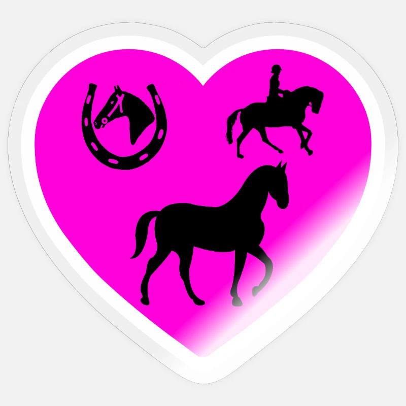 horses - Sticker size S (10 x 10 cm) - transparent glossy