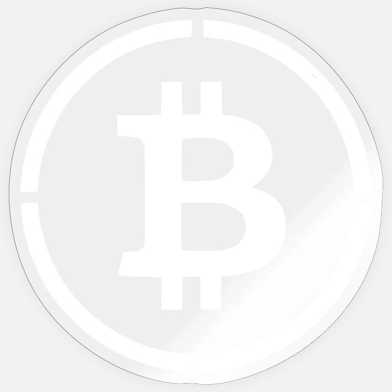 Bitcoin Logo B Symbol Stencil Vector Sticker size S (10 x 10 cm)