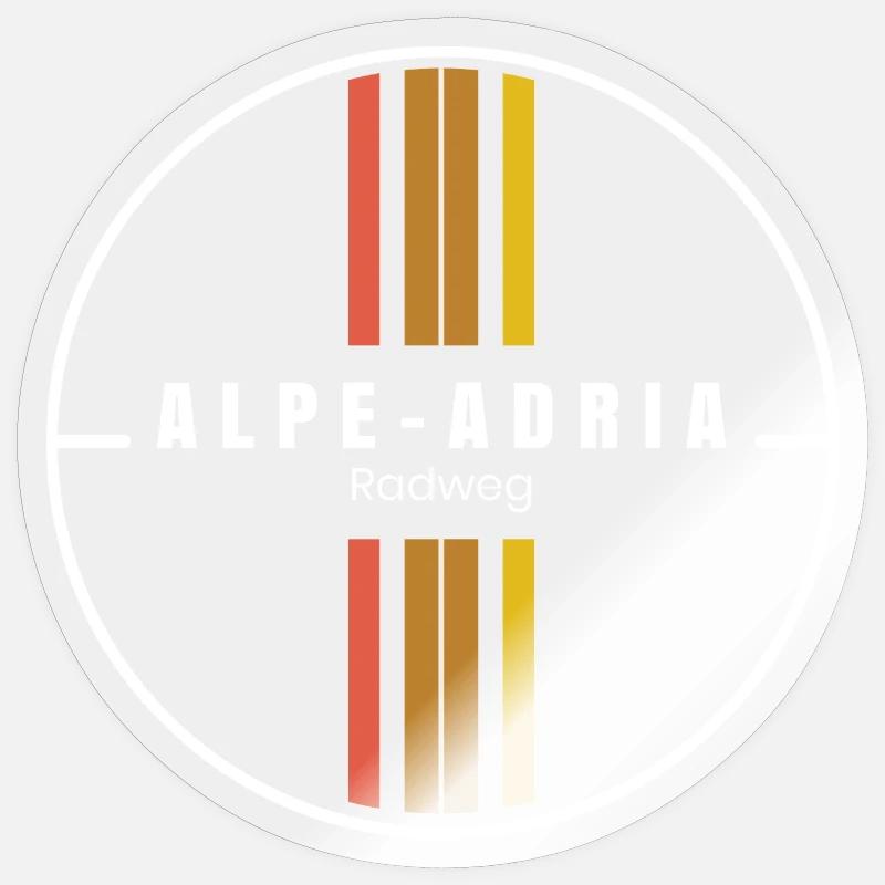 Alpe-Adria Cycle Path Sticker size S (10 x 10 cm)
