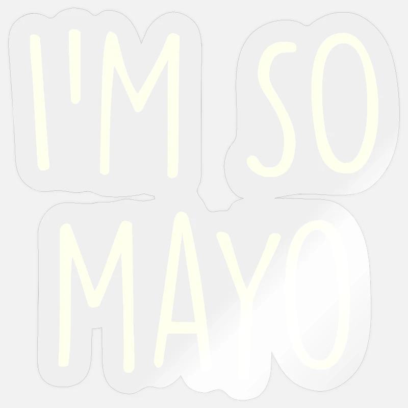 Mayo Mayonnaise - Sticker taille S (10 x 10 cm) - brillant transparent