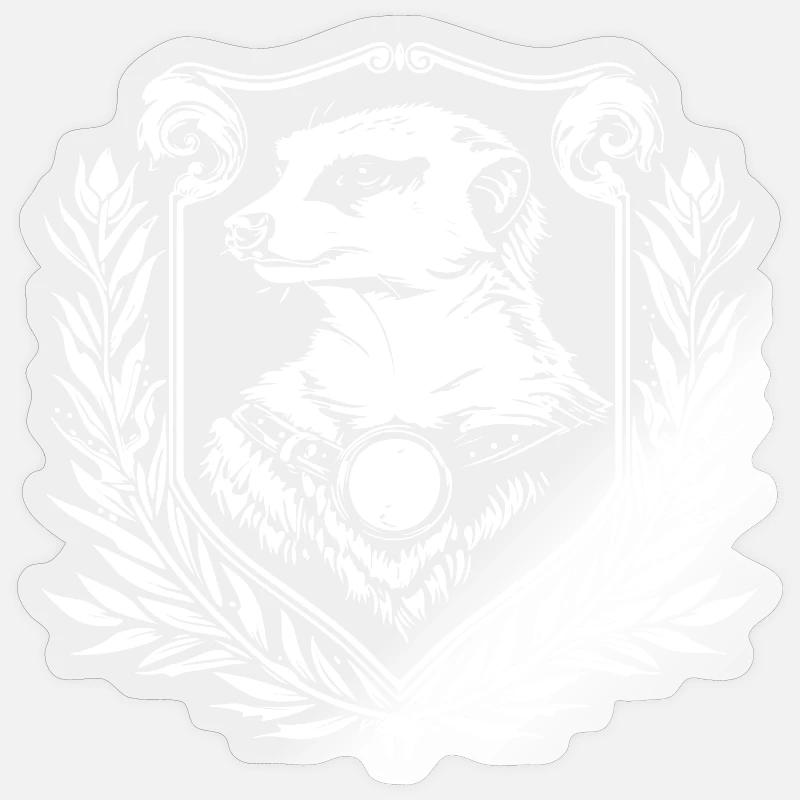 Heraldisches Erdmännchen - Sticker Größe S (10 x 10 cm) - Transparent glänzend