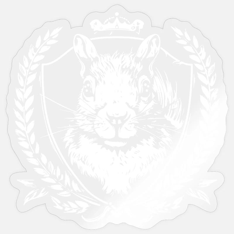 Crête de l’écureuil - Sticker taille S (10 x 10 cm) - brillant transparent