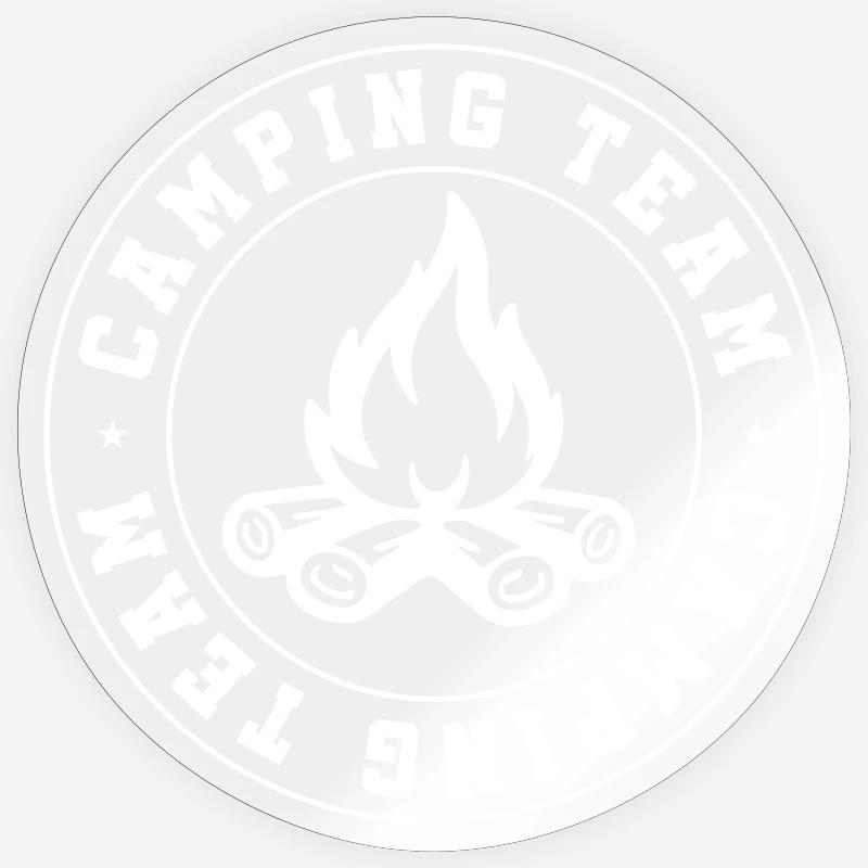 Camping Team Campfire - Sticker size S (10 x 10 cm) - transparent glossy