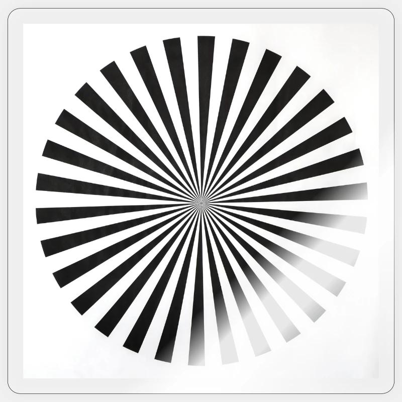 Illusion d’optique radiale - Sticker taille S (10 x 10 cm) - brillant transparent