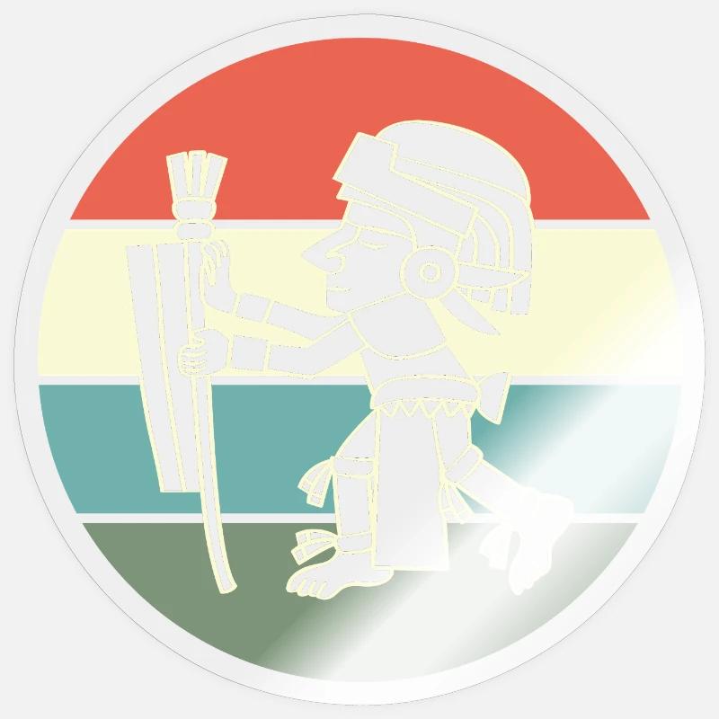 Inca du calendrier maya aztèque Sticker taille S (10 x 10 cm)