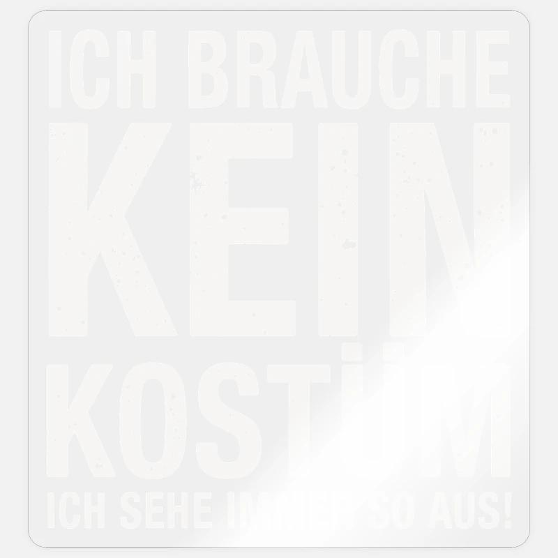 Costume de carnaval - Sticker taille S (10 x 10 cm) - brillant transparent