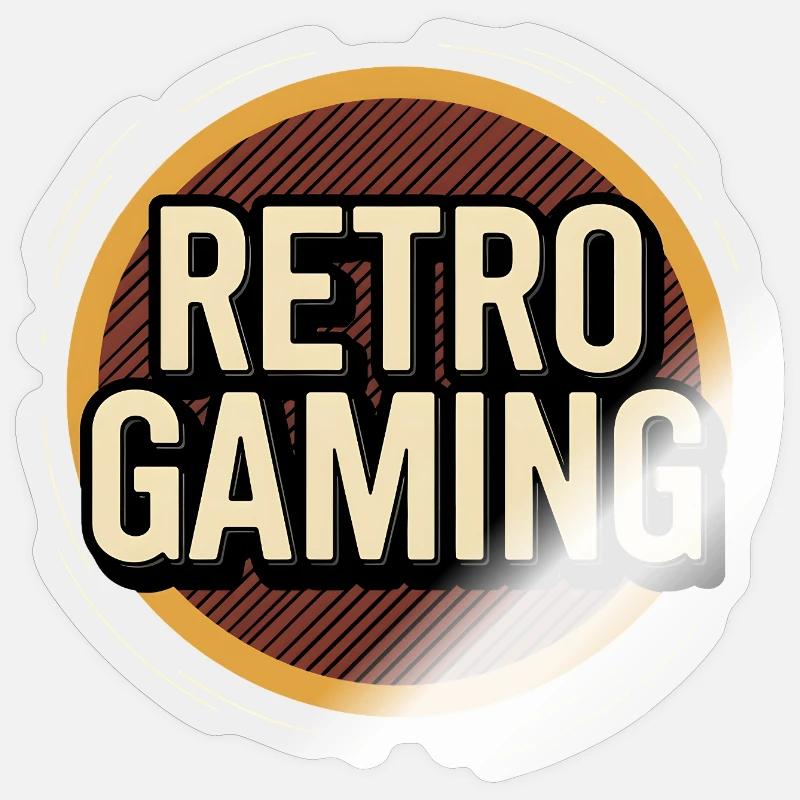 Retro Gaming - Sticker size S (10 x 10 cm) - transparent glossy