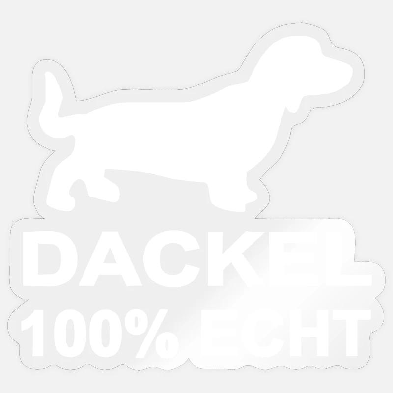 Dackel - Sticker Größe S (10 x 10 cm) - Transparent glänzend