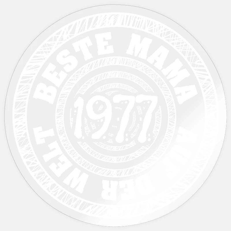 Mutter 1977 - Sticker Größe S (10 x 10 cm) - Transparent glänzend