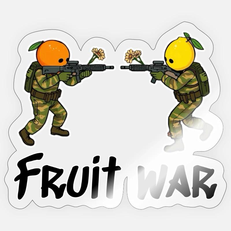 Fruit War Duell Der Früchte Sticker Größe S (10 x 10 cm)