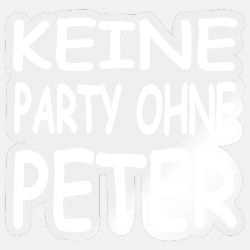 Peter - Sticker size S (10 x 10 cm) - transparent glossy