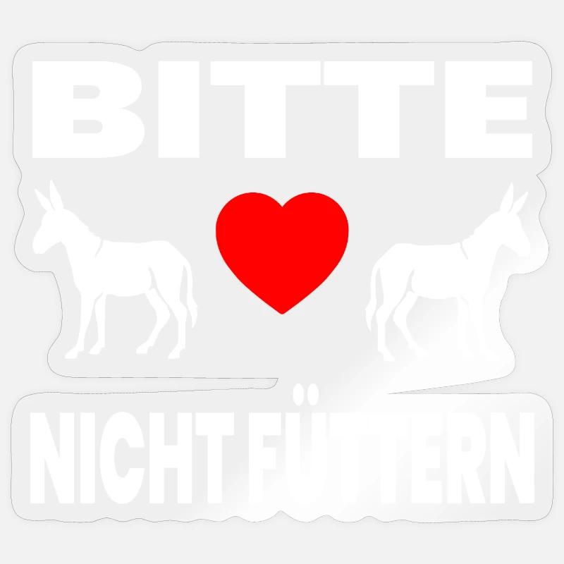 Esel - Sticker Größe S (10 x 10 cm) - Transparent glänzend