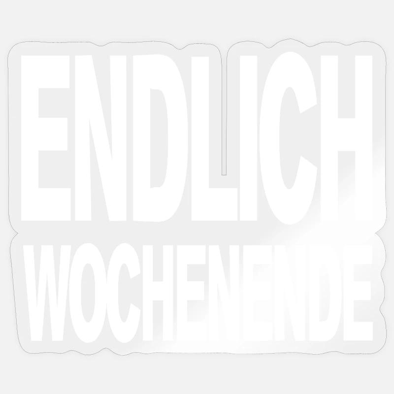 Weekend - Sticker taille S (10 x 10 cm) - brillant transparent