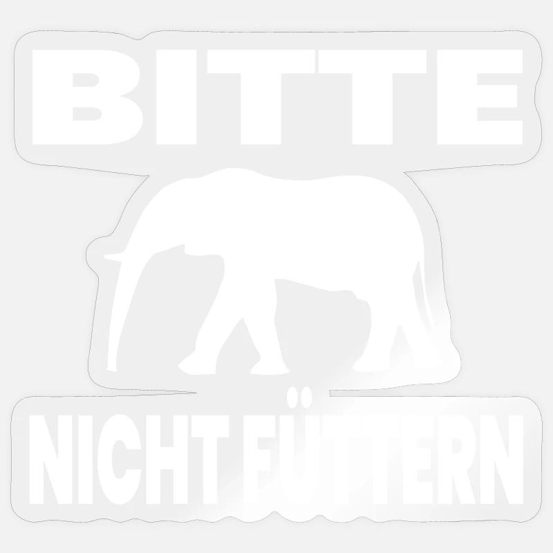 Éléphant - Sticker taille S (10 x 10 cm) - brillant transparent