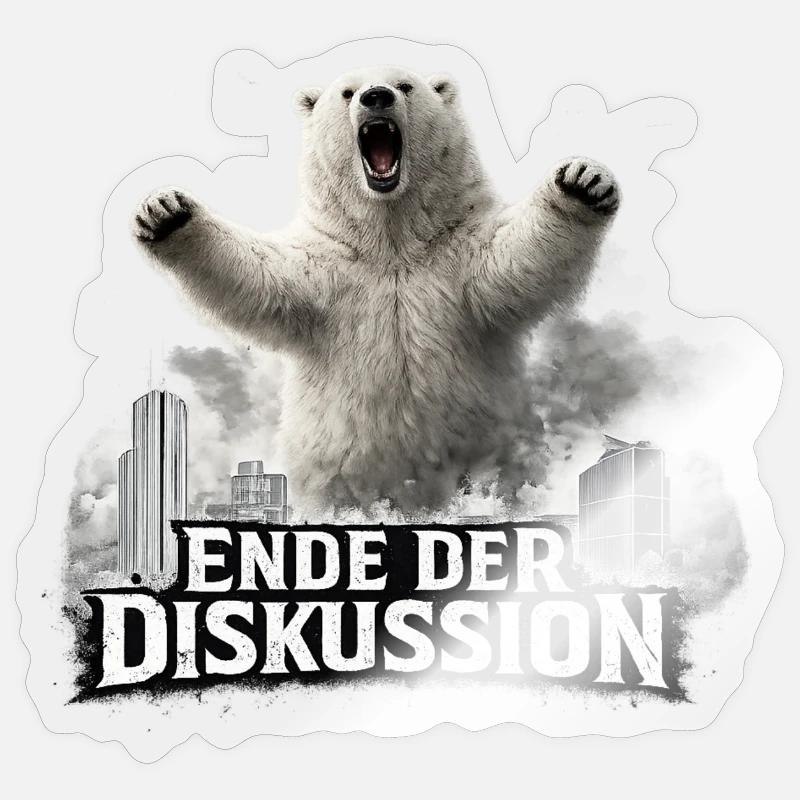 Fin de la discussion : Bear - Sticker taille S (10 x 10 cm) - brillant transparent