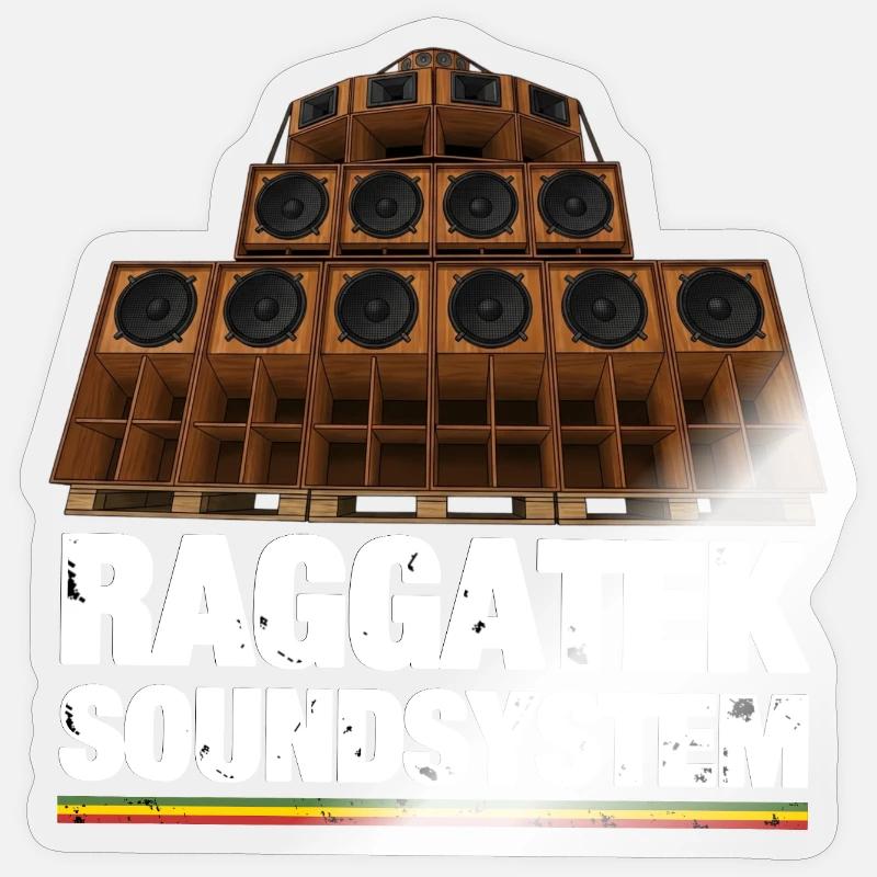 Raggatek - Sticker taille S (10 x 10 cm) - brillant transparent