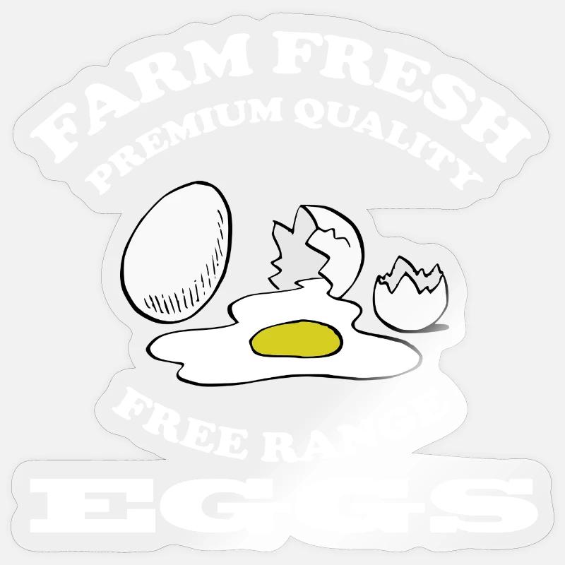 Oeuf - Sticker taille S (10 x 10 cm) - brillant transparent