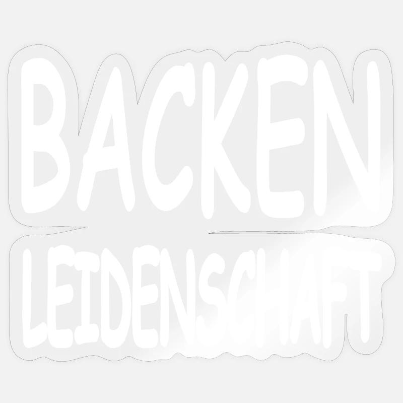 Bake - Sticker size S (10 x 10 cm) - transparent glossy