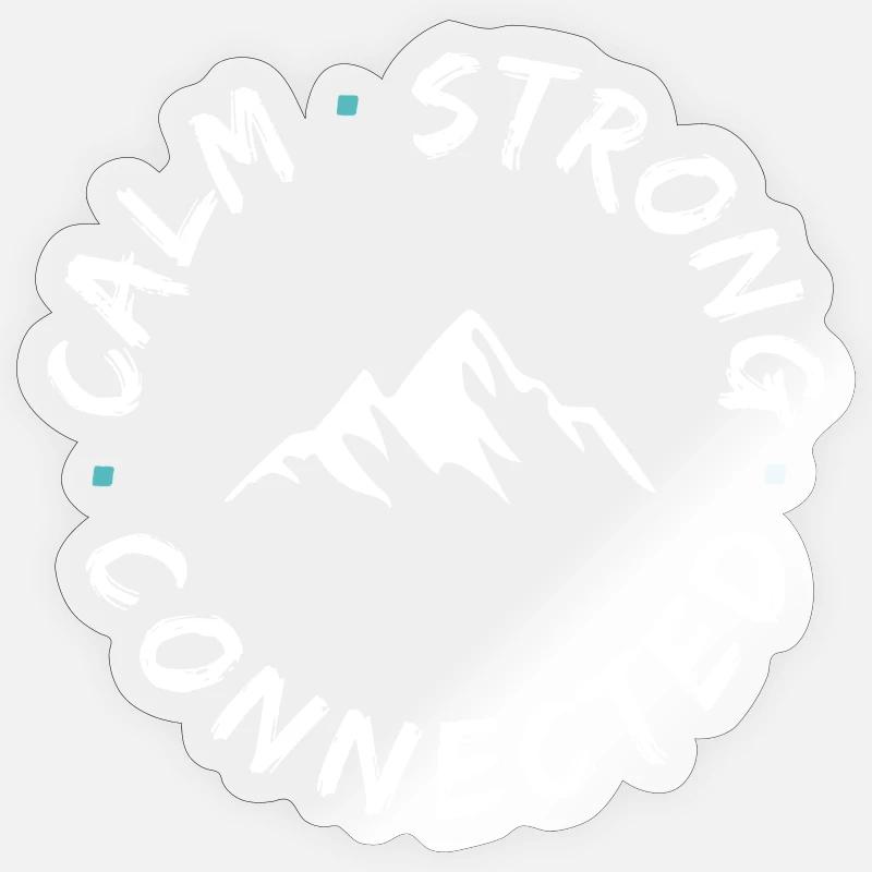 Logo du district Mountain Connection - Sticker taille S (10 x 10 cm) - brillant transparent