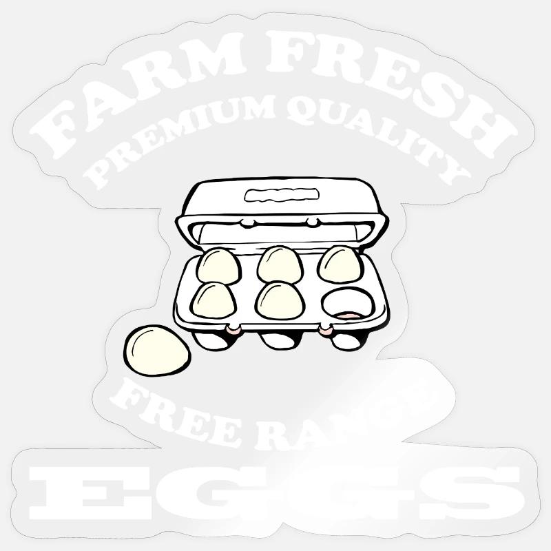 EGGS - Sticker Größe S (10 x 10 cm) - Transparent glänzend