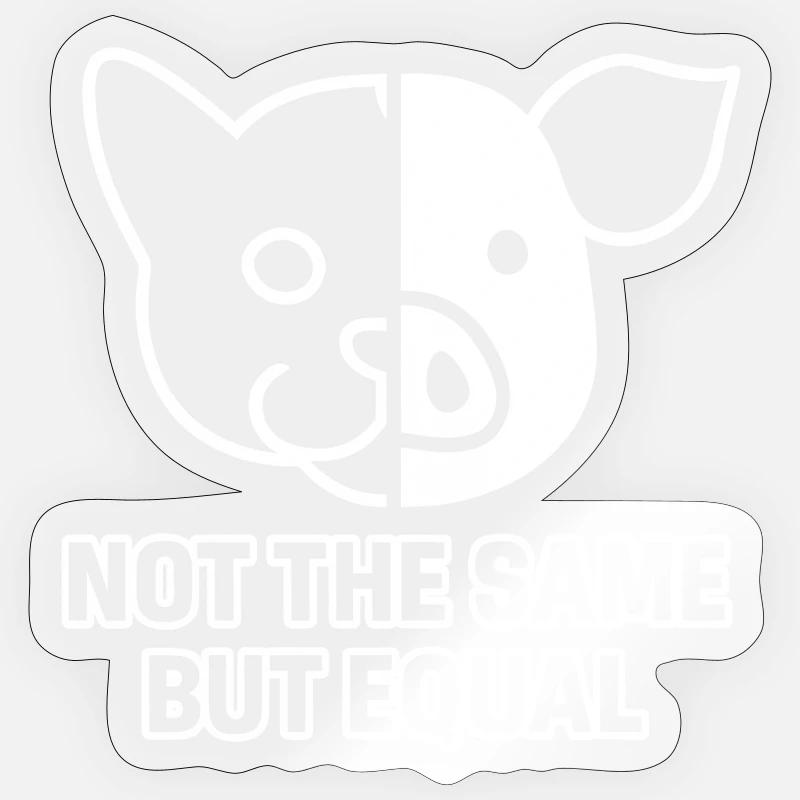 Chat Cochon - Sticker taille S (10 x 10 cm) - brillant transparent