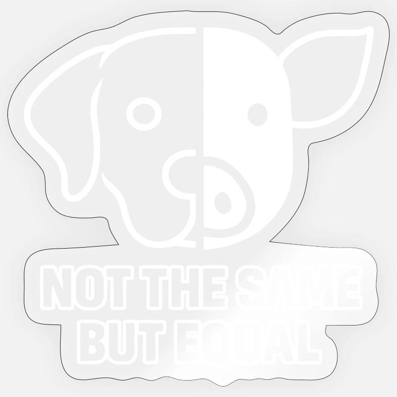 Chien Cochon - Sticker taille S (10 x 10 cm) - brillant transparent