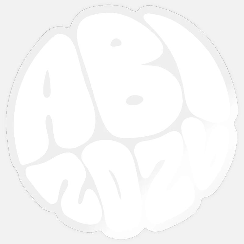 Blob Font Circle Pattern - Sticker size S (10 x 10 cm) - transparent glossy