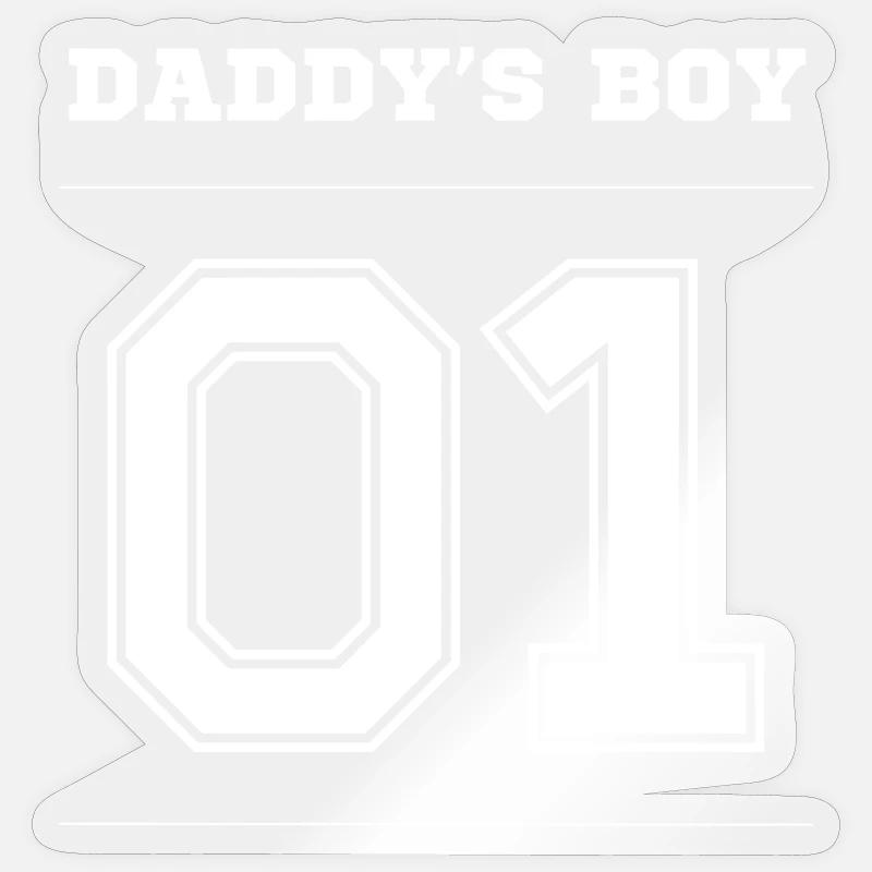 Le Garçon de Papa 01 - Sticker taille S (10 x 10 cm) - brillant transparent