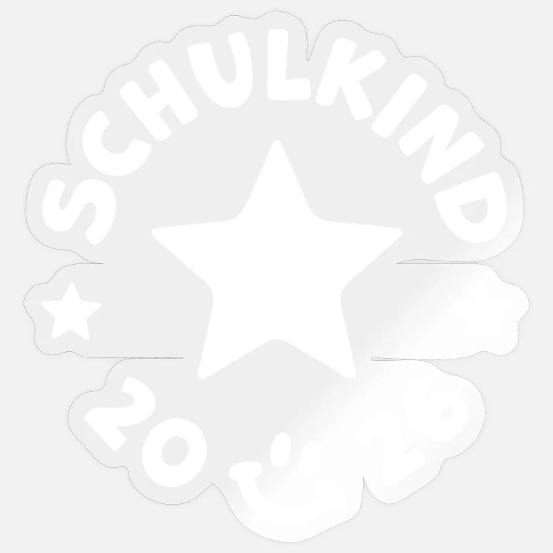 Schulkind 2026 Einschulung Schulanfang - Sticker Größe S (10 x 10 cm) - Transparent glänzend