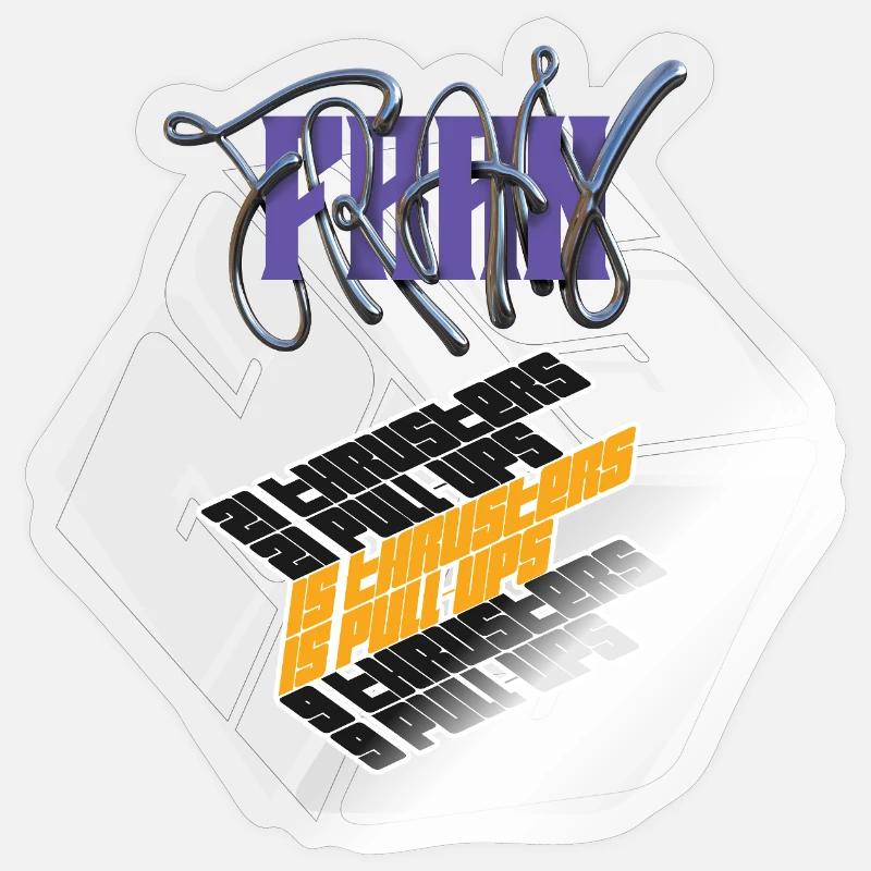 Fran Hero WOD Cross-Training leichte Grafikversion Sticker Größe S (10 x 10 cm)