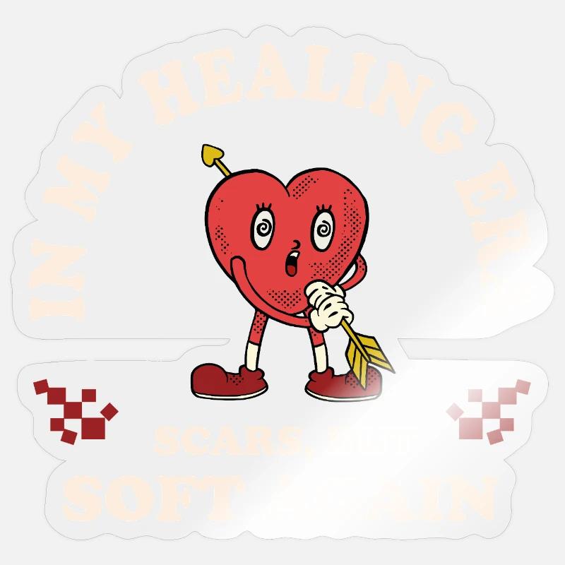 Dans mon ère de guérison – Expression de tendance dans la culture pop Sticker taille S (10 x 10 cm)