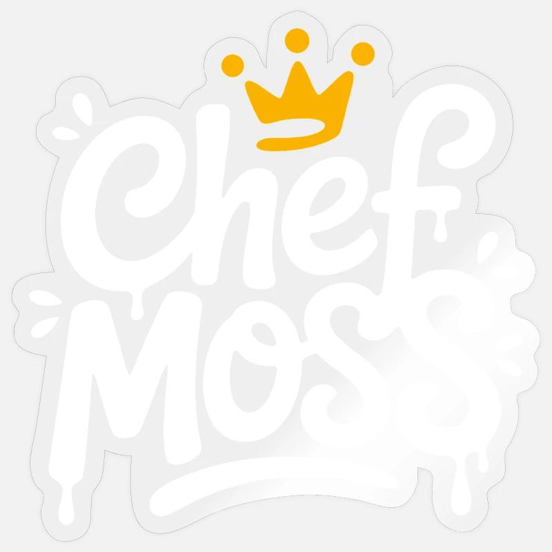 Chef Moss Krone Logo Sticker Größe S (10 x 10 cm)