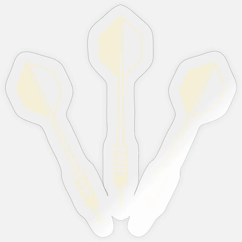 Three Darts - Darts Set - Sticker size S (10 x 10 cm) - transparent glossy