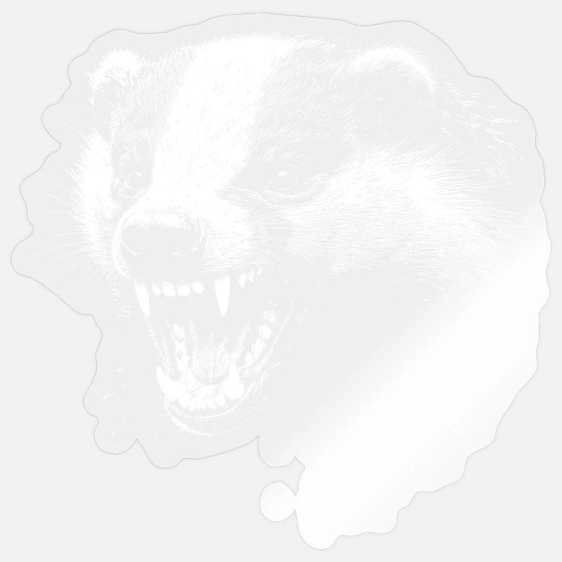 Badger - Sticker size S (10 x 10 cm) - transparent glossy