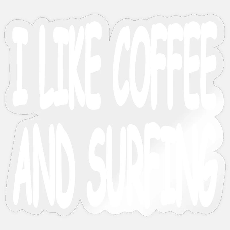 Surf - Sticker taille S (10 x 10 cm) - brillant transparent