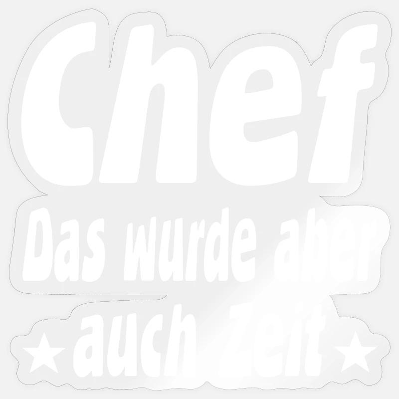 Chef - Sticker Größe S (10 x 10 cm) - Transparent glänzend