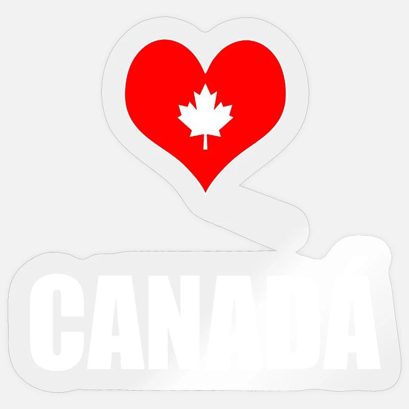Canada - Sticker taille S (10 x 10 cm) - brillant transparent