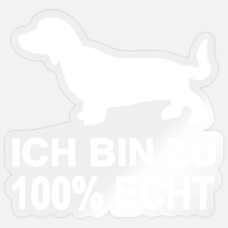 Dackel - Sticker Größe S (10 x 10 cm) - Transparent glänzend