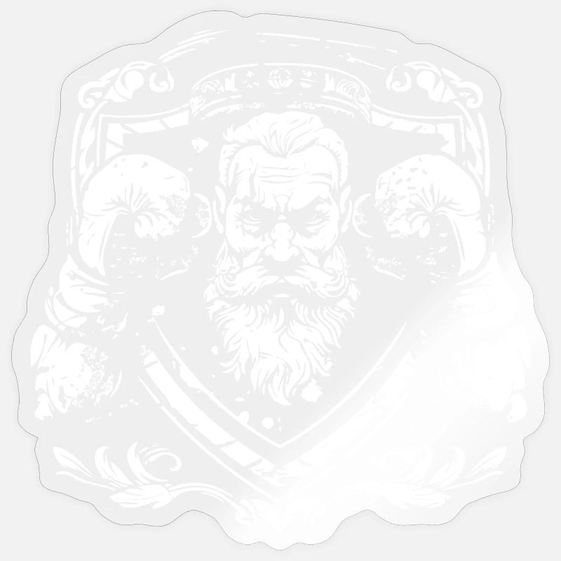 Boxe de combattant MMA - Sticker taille S (10 x 10 cm) - brillant transparent