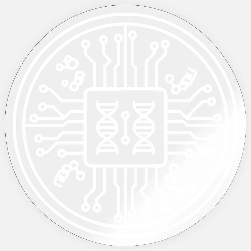 Bioinformatics Chip DNA Tech - Sticker size S (10 x 10 cm) - transparent glossy