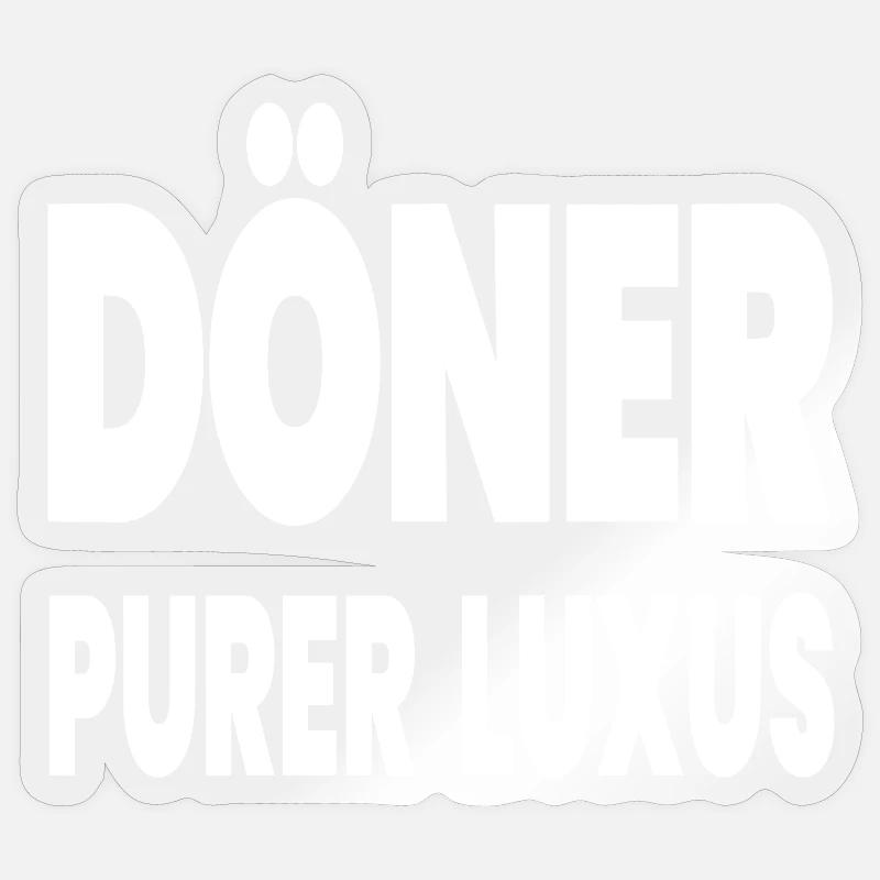 Kebab - Sticker taille S (10 x 10 cm) - brillant transparent