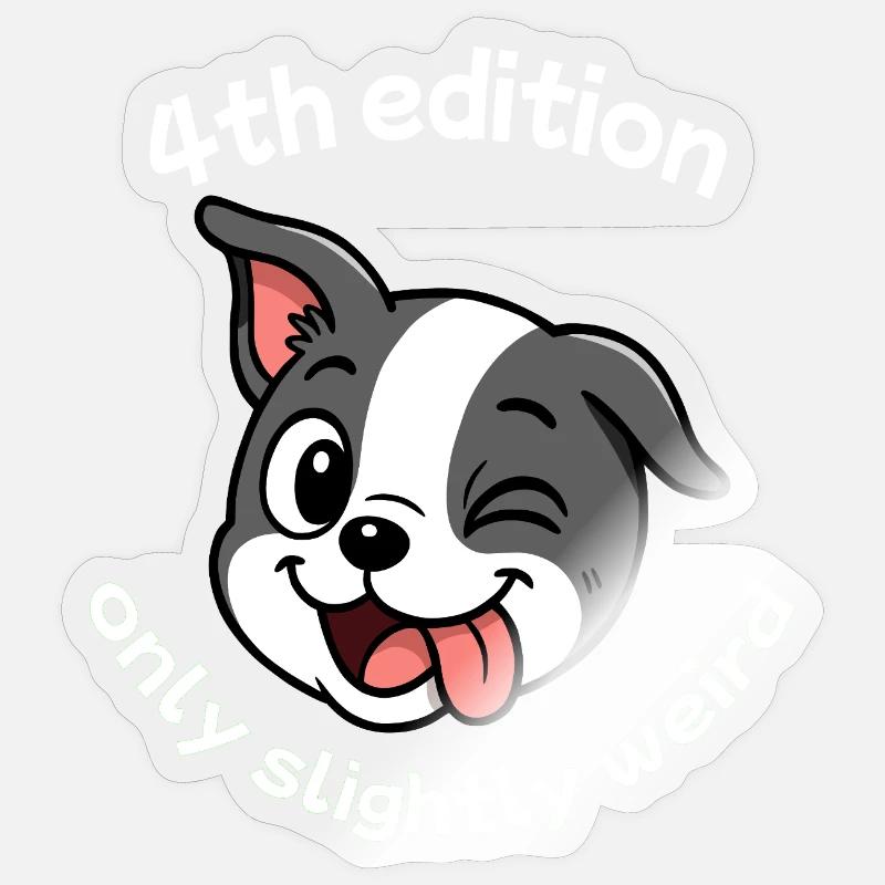 4th Edition - White - Sticker size S (10 x 10 cm) - transparent glossy