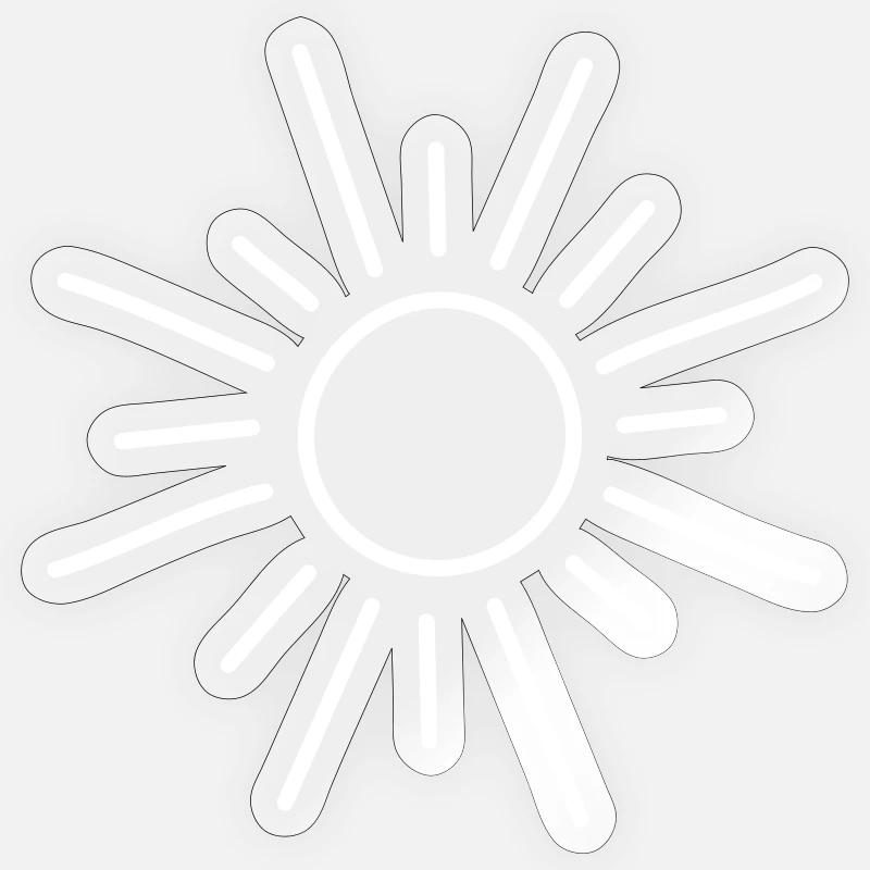 Soleil - Sticker taille S (10 x 10 cm) - brillant transparent