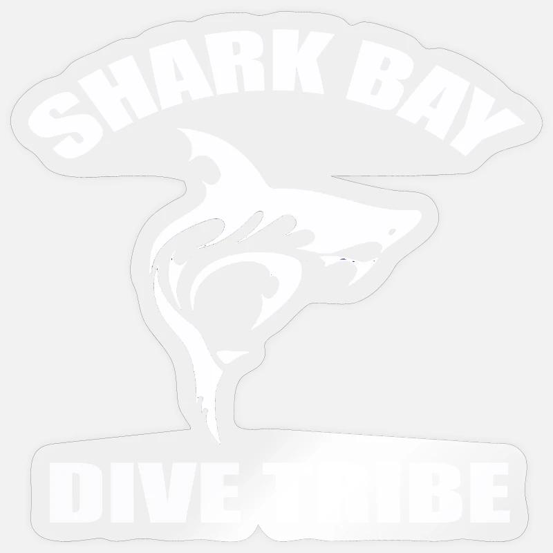 SHARK BAY DIVE TRIBE - Sticker Größe S (10 x 10 cm) - Transparent glänzend